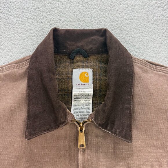 Carhartt Jacket Extra Large Tall FWD Firewood Brown Detroit Blanket Lined J97 - Picture 6 of 10